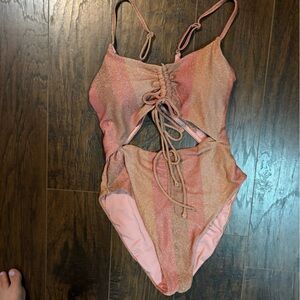 Power 2 The Flower Shimmer Cut Out One Piece Size Large